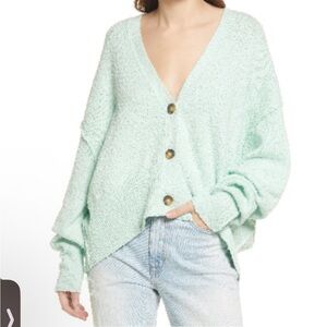 Free People Found My Friend Cardigan in Ocean Lily